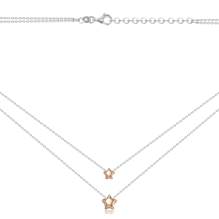 Срібне кольє. Артикул CLT 11532 BRHP-K/15