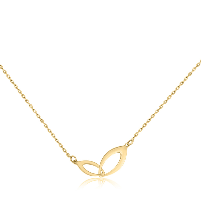 Серебряное позолоченное колье без вставки CLT 11633 G-K/20