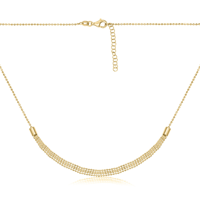 Серебряное позолоченное колье без вставки CLT 11687 G-K/20