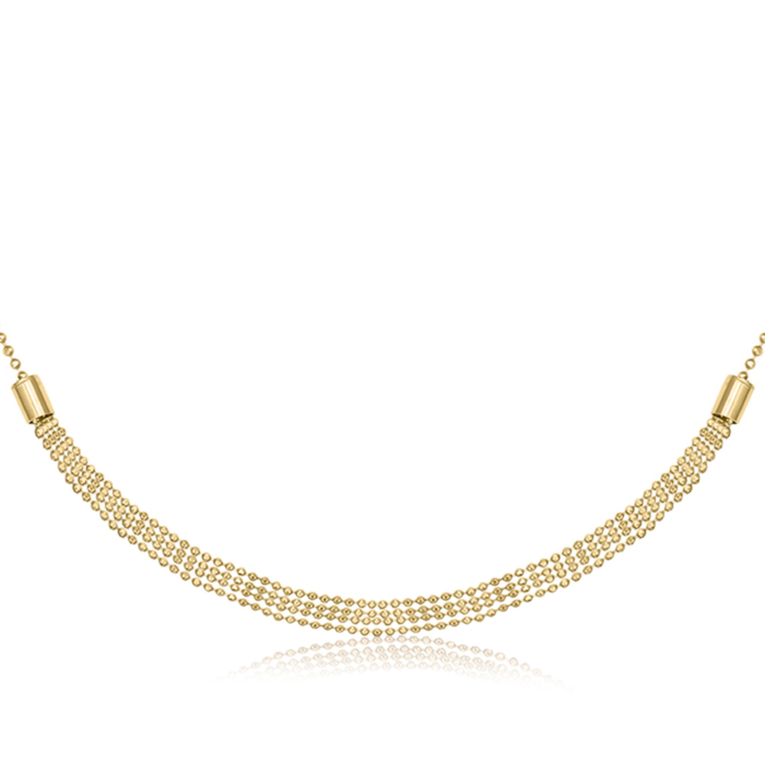 Серебряное позолоченное колье без вставки CLT 11687 G-K/20