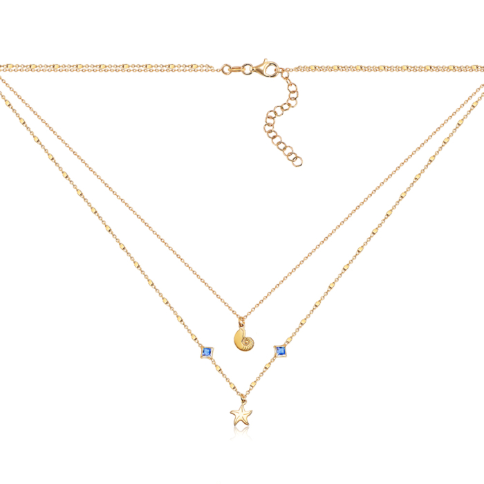 Срібне кольє з фіанітами. Артикул CLT_11919-K/20/1549