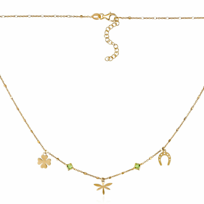 Серебряное колье с фианитами. Артикул CLT_11922-K/20/10