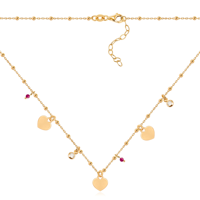 Серебряное колье с фианитами. Артикул CLT_11925-K/20/1514