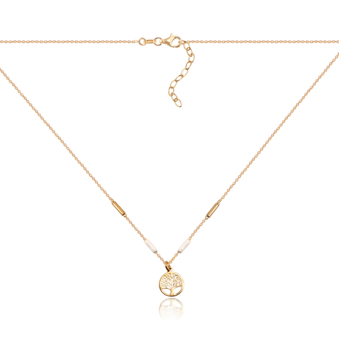 Серебряное колье с эмалью. Артикул CLT_11931-K/20/483