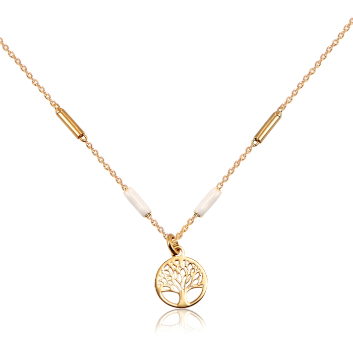 Серебряное колье с эмалью. Артикул CLT_11931-K/20/483