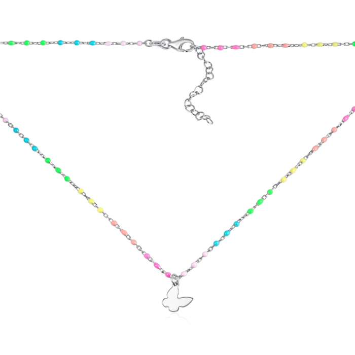 Серебряное колье. Артикул CLT_11953-K/12/1696