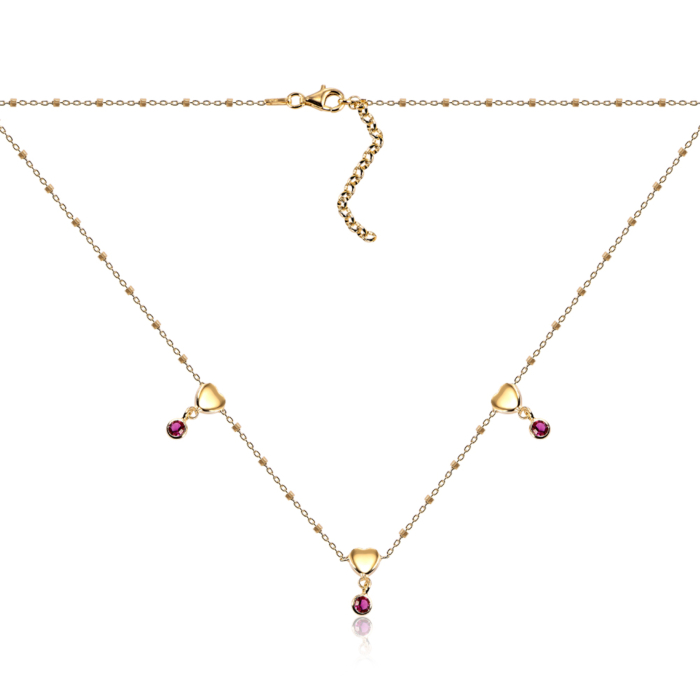 Серебряное колье с фианитами. Артикул CLT_12010-K/20/1541