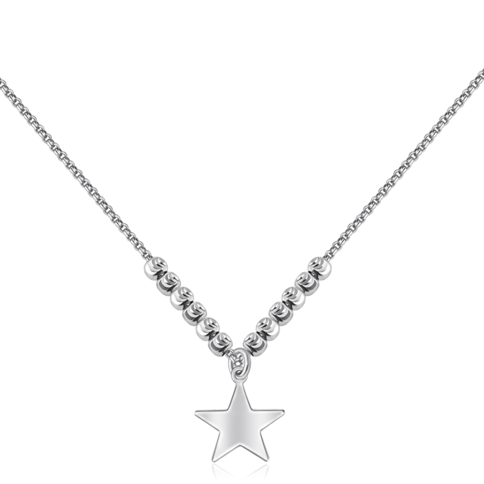 Серебряное колье. Артикул CLT_12039-K/12