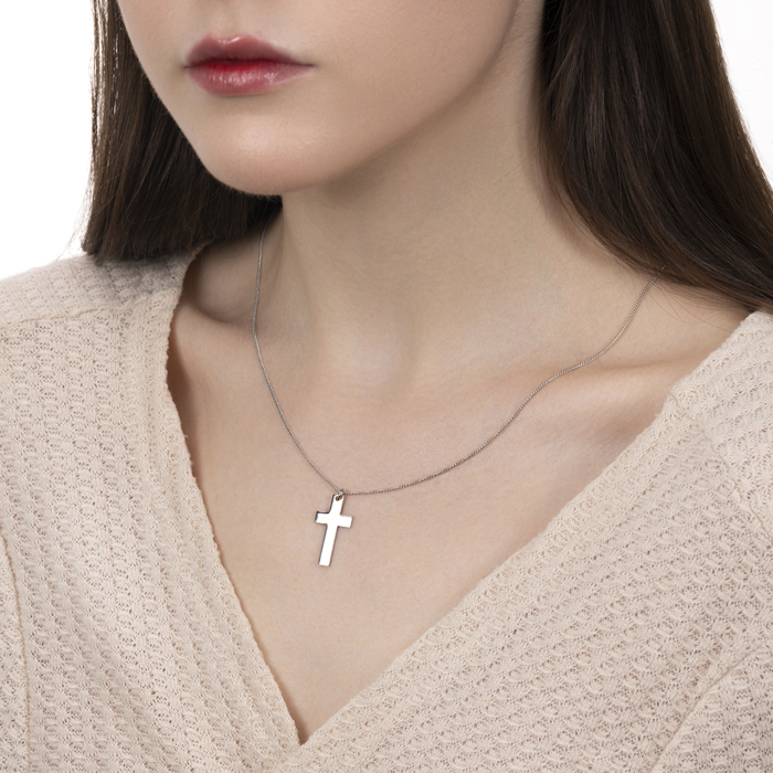 Серебряное колье. Артикул CLT_12089-K/12