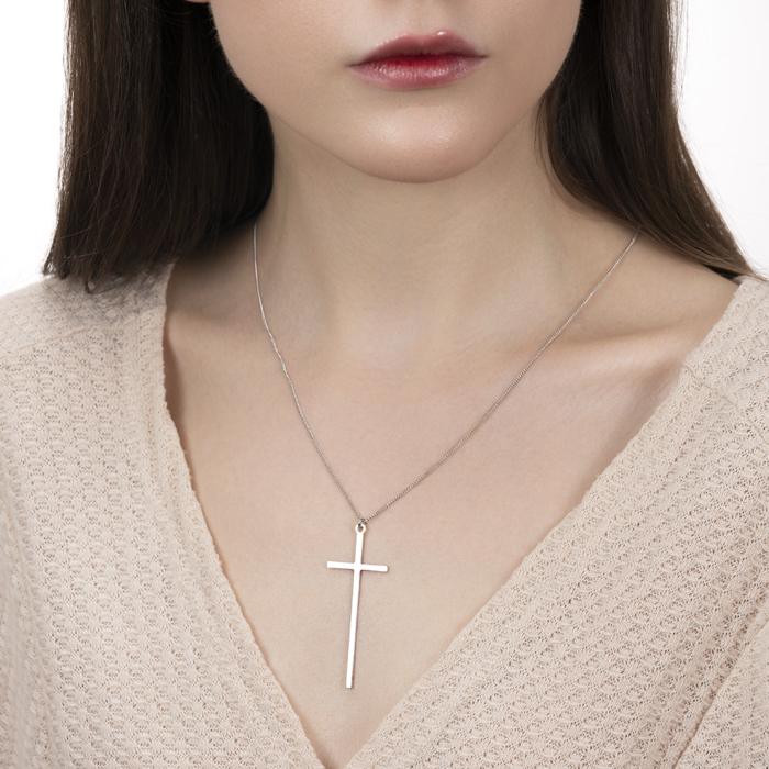 Серебряное кольє. Артикул CLT_12093-K/12