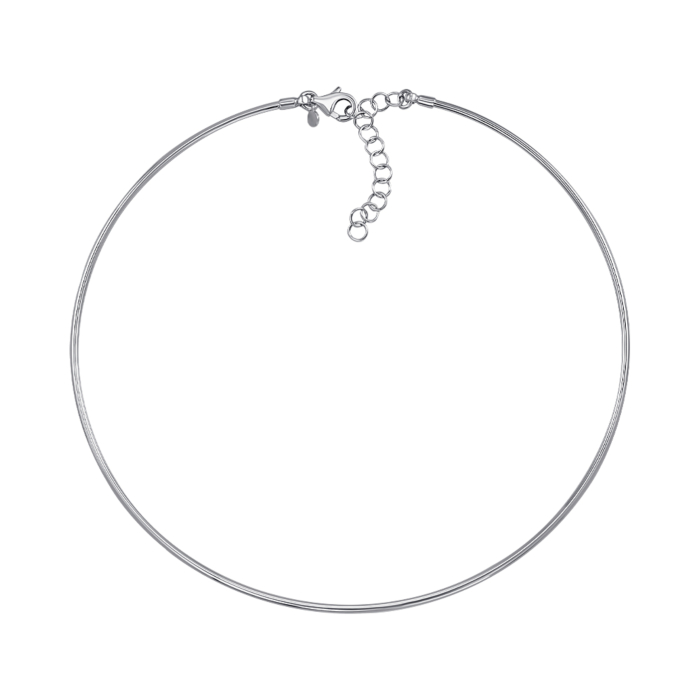 Жесткое серебряное колье без вставки CTBXD000045-K/12