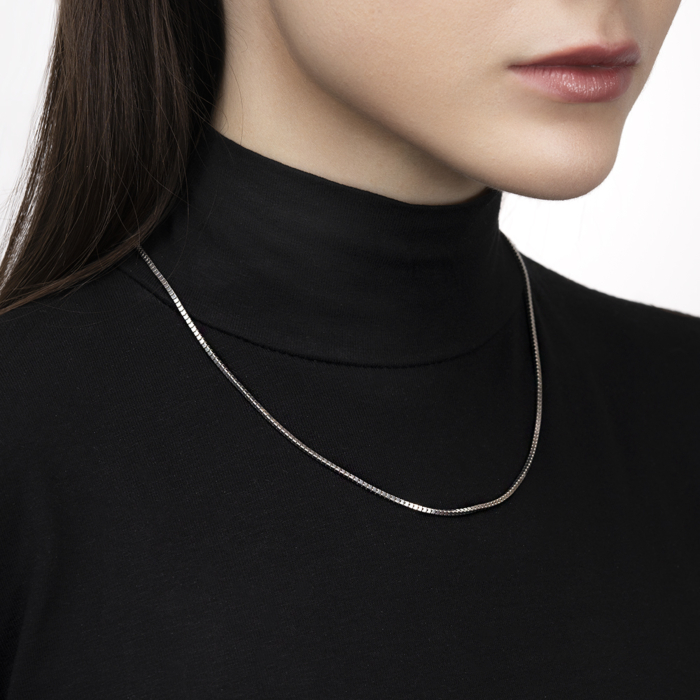 Срібний ланцюжок. Артикул CUB 14 Rod-L/12