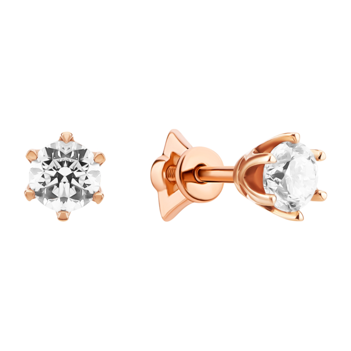 Золоті пусети з діамантами. Артикул UG5Сz 7541G_G-VS1-0.51