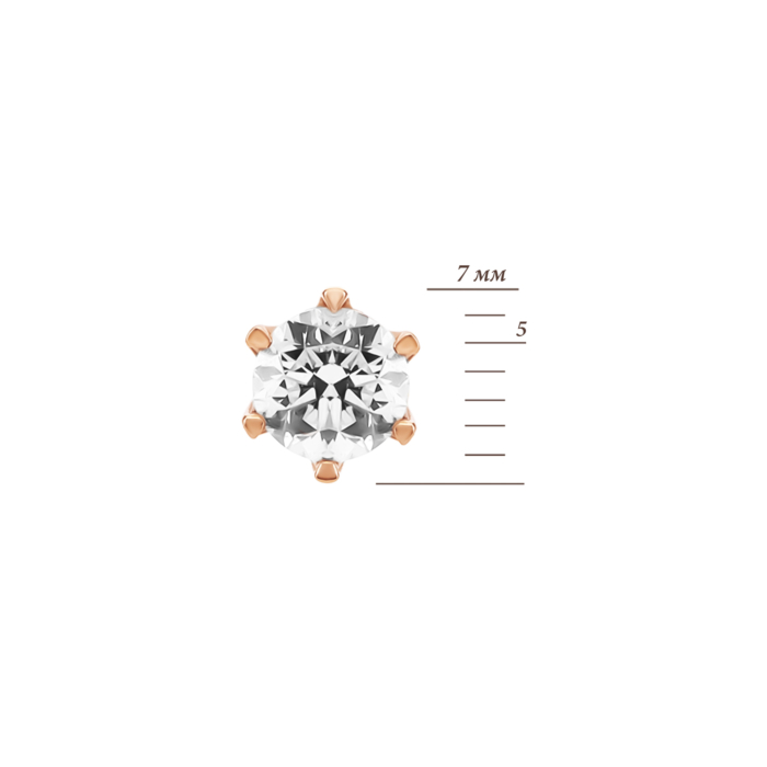 Золоті пусети з діамантами. Артикул UG5Сz 7541G_G-VS1-0.51