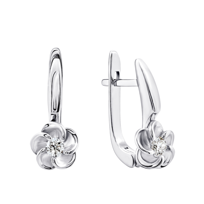 Золотые серьги с бриллиантами. Артикул UG5Сz 7522/1