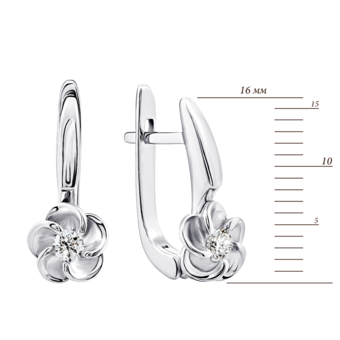 Золотые серьги с бриллиантами. Артикул UG5Сz 7522/1