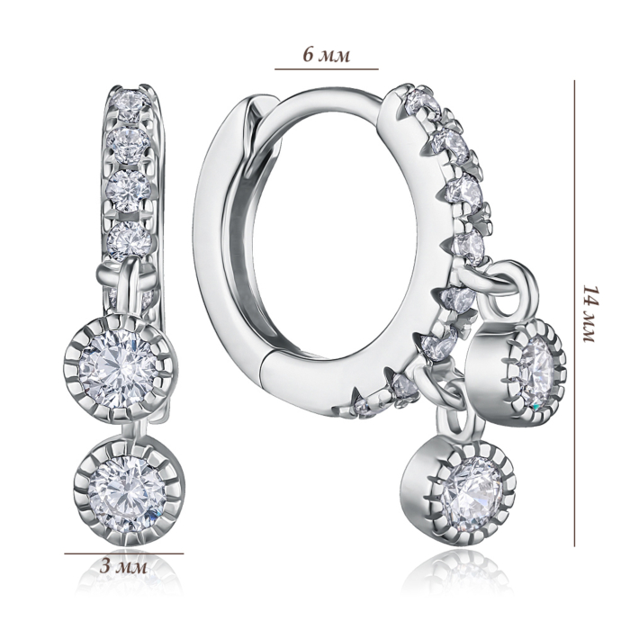 Серебряные серьги. Артикул DB00781-E/12/1