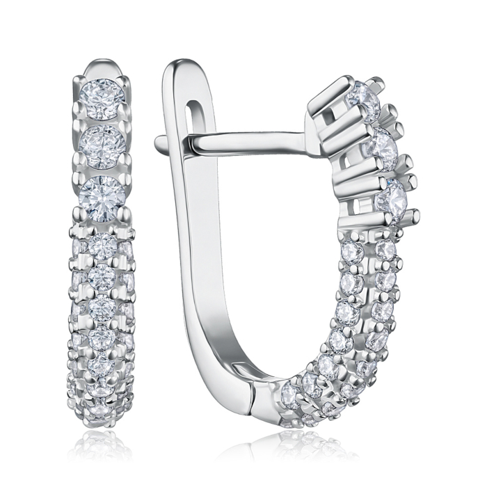 Срібні сережки. Артикул DE0193-E/12/1