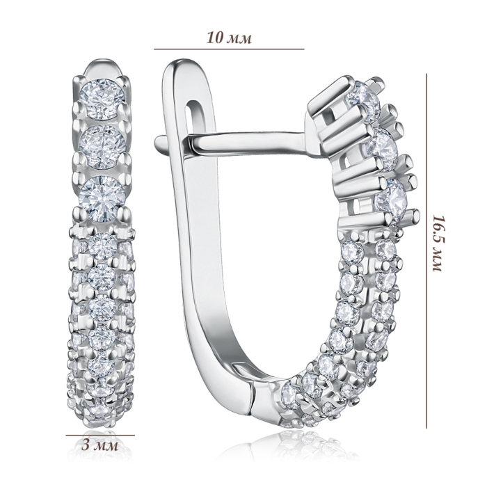 Срібні сережки. Артикул DE0193-E/12/1