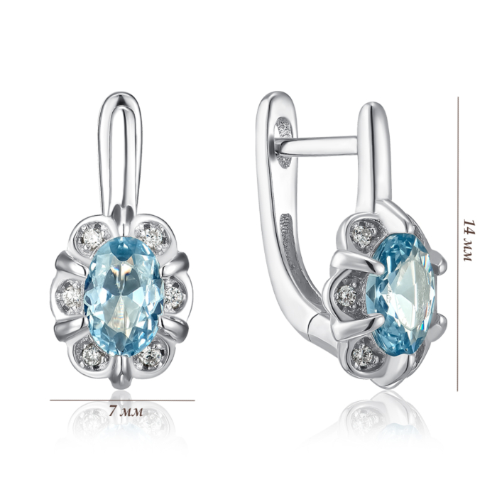 Серебряные серьги. Артикул DE06334-E/12/1505