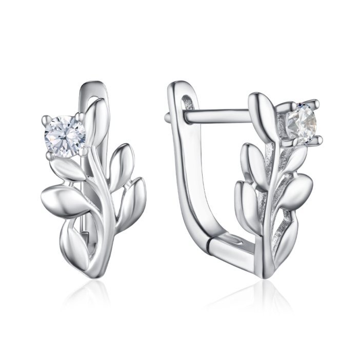 Срібні сережки з фіанітом. Артикул DE06786-1-E/12/1