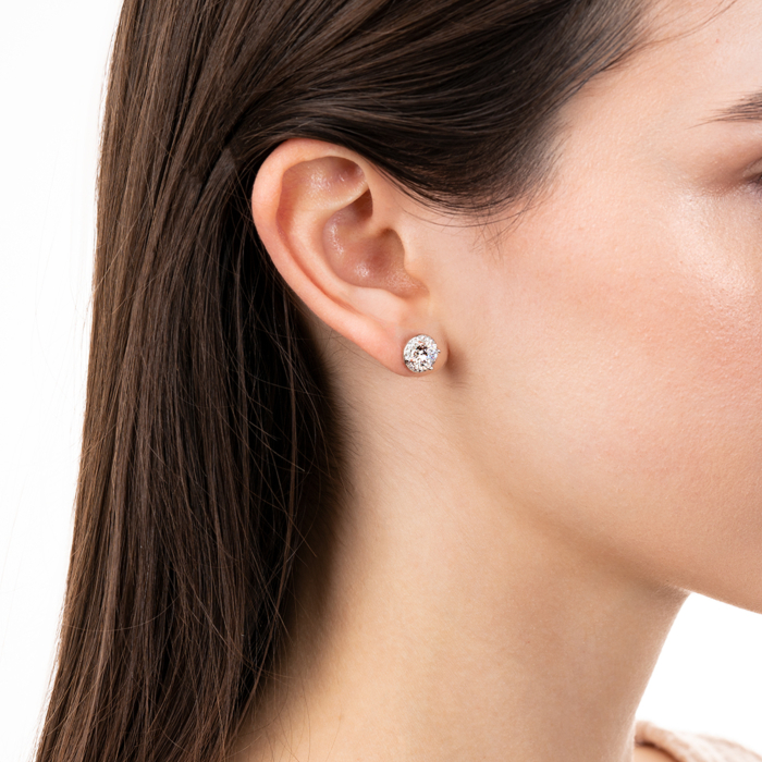 Срібні сережки з фіанітами. Артикул DE13911-7-E/12/1