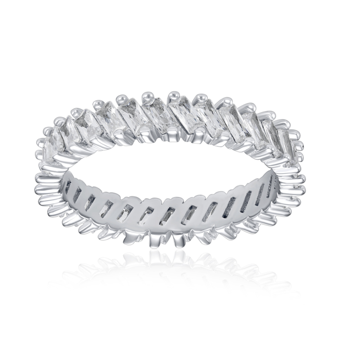 Серебряное кольцо с фианитами. Артикул DR15656-R/12/1