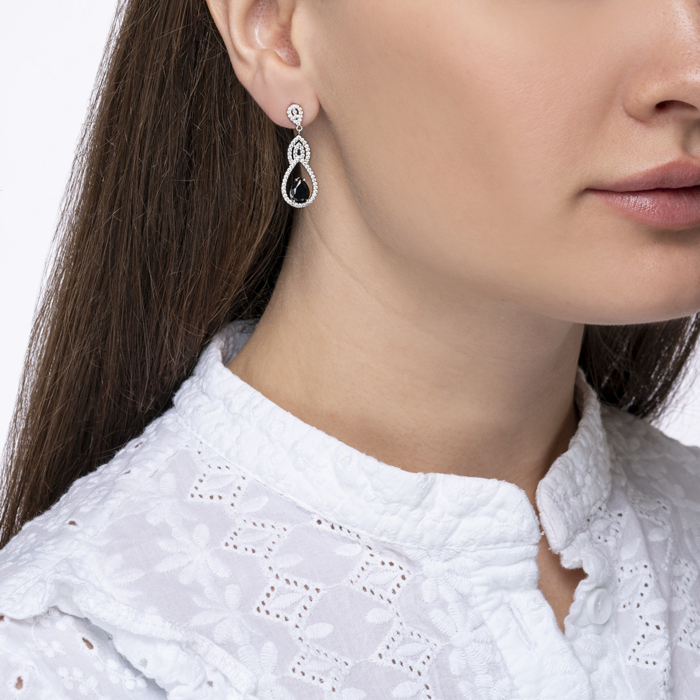 Срібні сережки з фіанітами. Артикул ME15532A-E/12/7