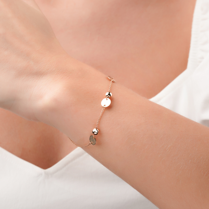 Золотой браслет без вставки 07228/01/2