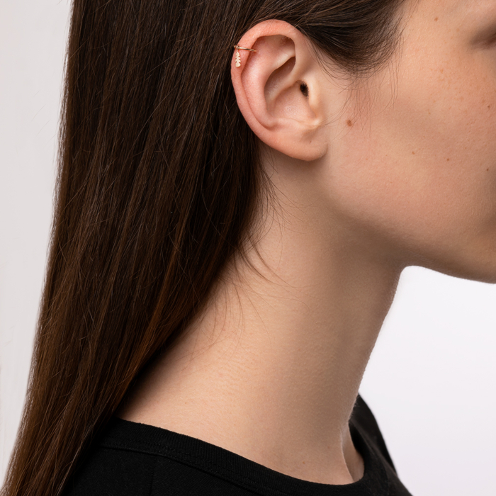 Золота сережка-кафа без вставки. Артикул 23336/01/0