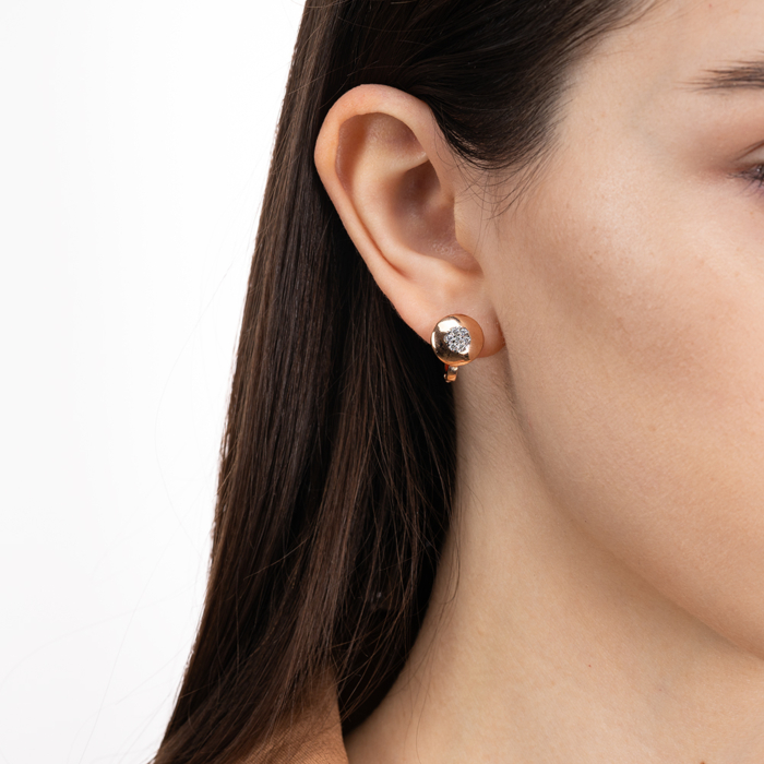 Золоті сережки з фіанітами. Артикул 23542/01/1/3