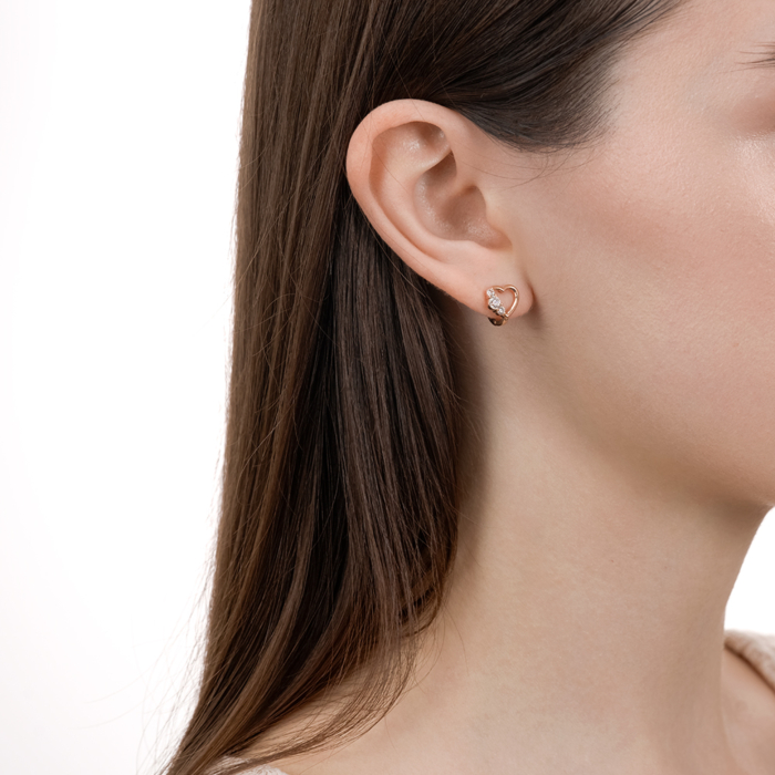 Золоті сережки з фіанітами. Артикул 23425/01/0/242