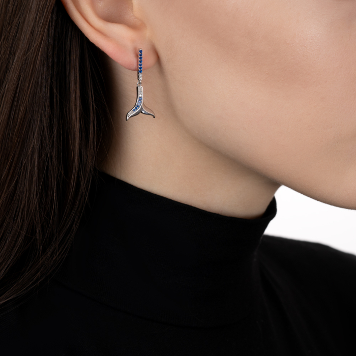 Срібні пусети з фіанітами. Артикул ME15962A-E/12/1511