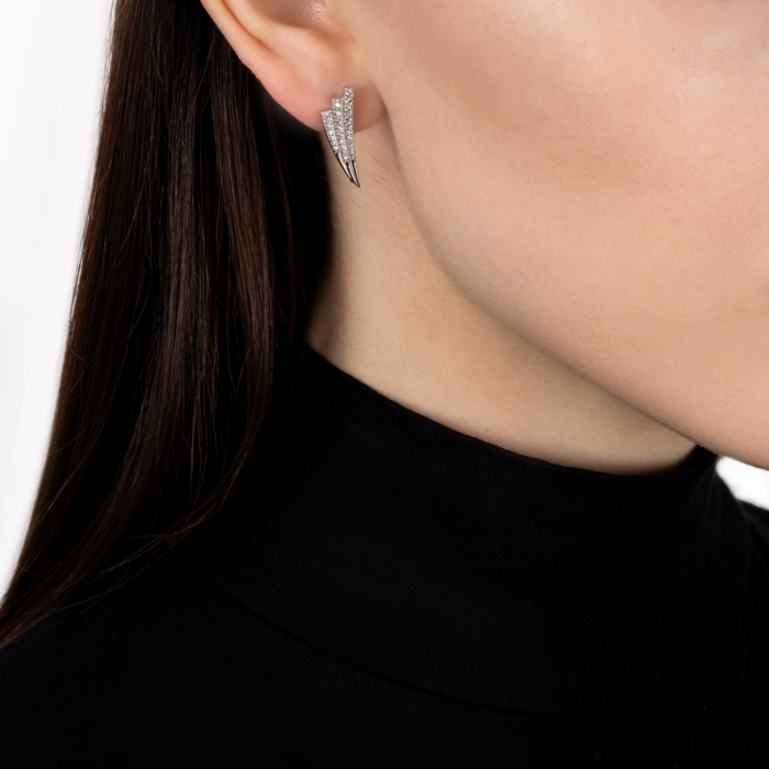 Серебряные каффы с фианитами. Артикул ME13115B-E/12/1