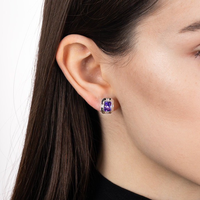 Срібні пусети з фіанітами. Артикул OE05060A-E/12/1699