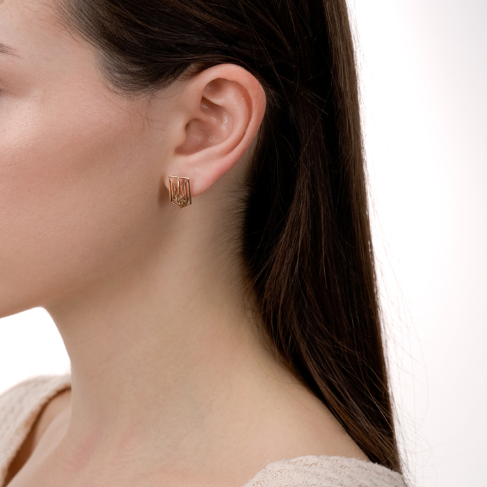 Золотые серьги без вставки. Артикул 23901/01/0