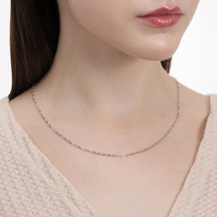 Срібний ланцюжок. Артикул DROP OVAL-1-L/12