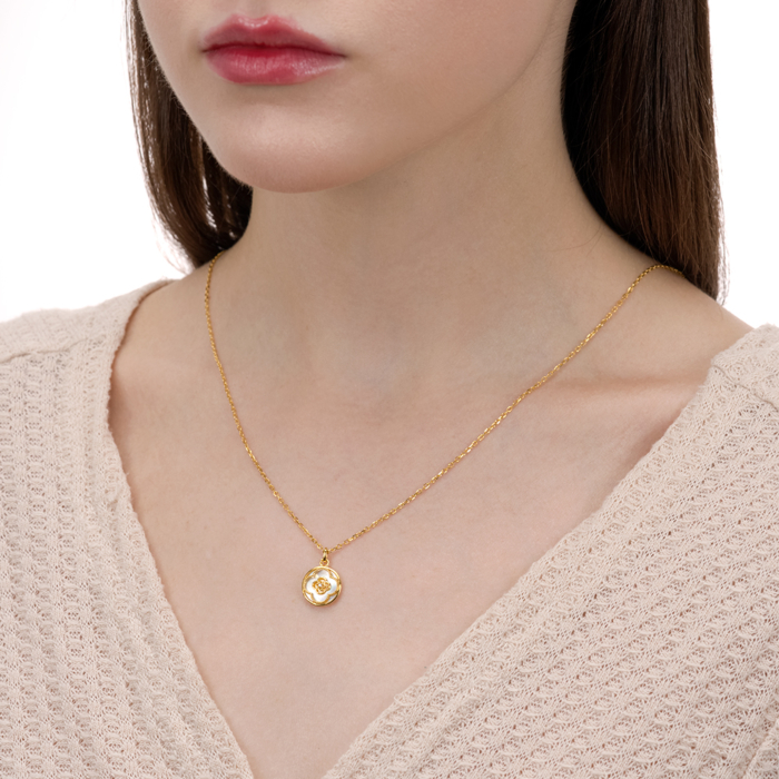 Срібне кольє. Артикул HJN-2150-GOLD-K/20/1090