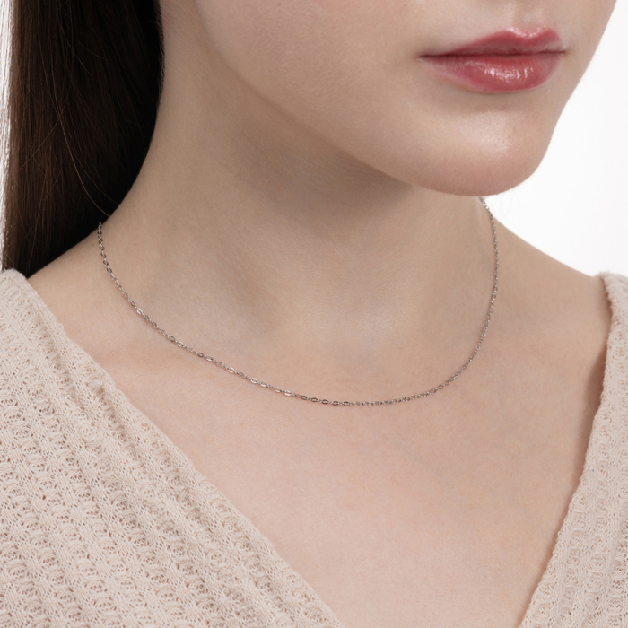 Срібний ланцюжок. Артикул DROP OVAL-L/12