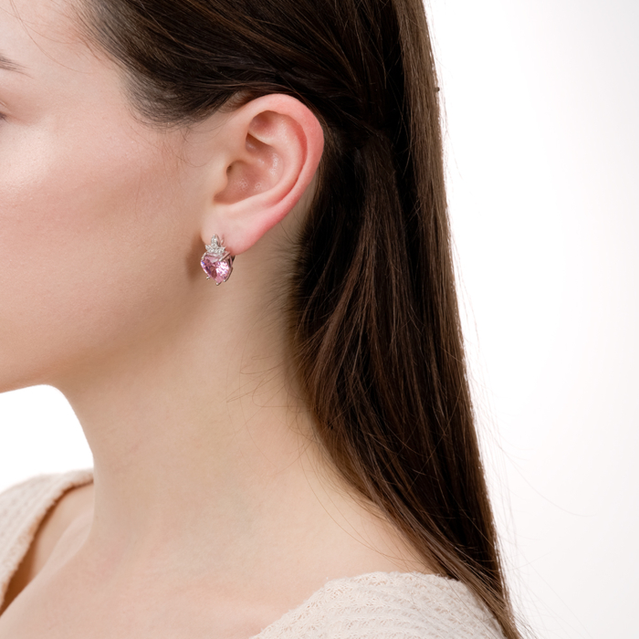 Золоті сережки з фіанітами. Артикул 23882/02/1/21235