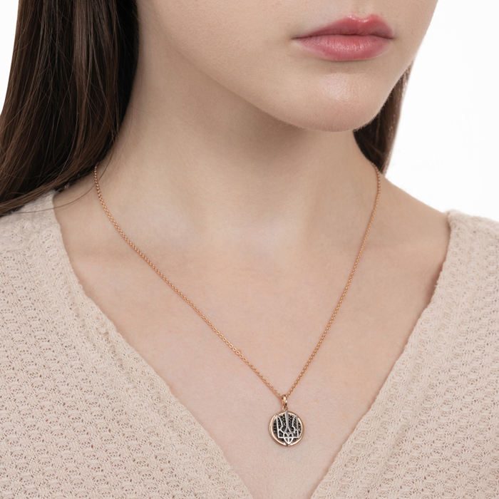 Золота підвіска з фіанітами. Артикул 32685/01/1/526