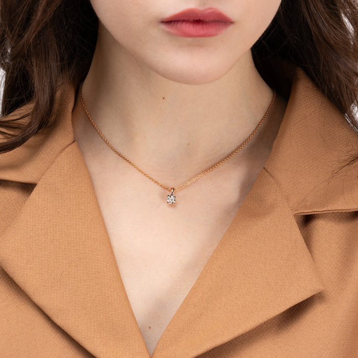 Золота підвіска з діамантами. Артикул 809030/14/1/8578