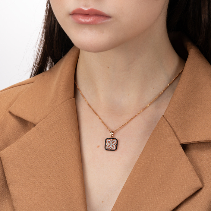 Золота підвіска з фіанітами. Артикул 32587/01/1/4528