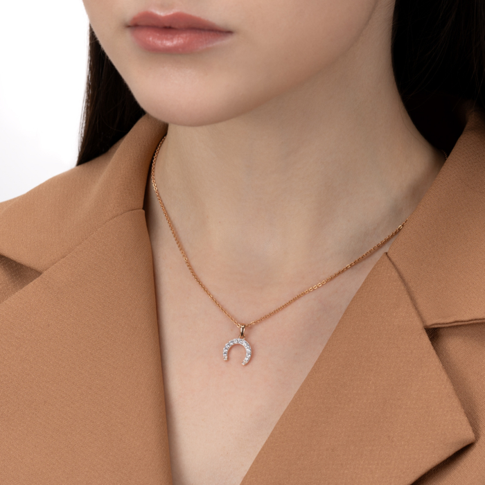 Золота підвіска з фіанітами. Артикул 32588/01/1/147