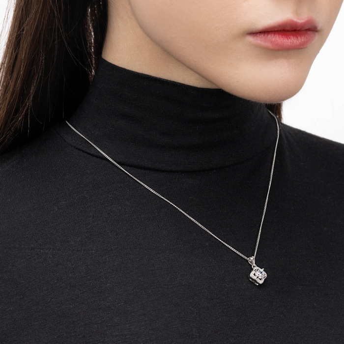 Срібна підвіска з фіанітами. Артикул SZDP01831-P/12/1