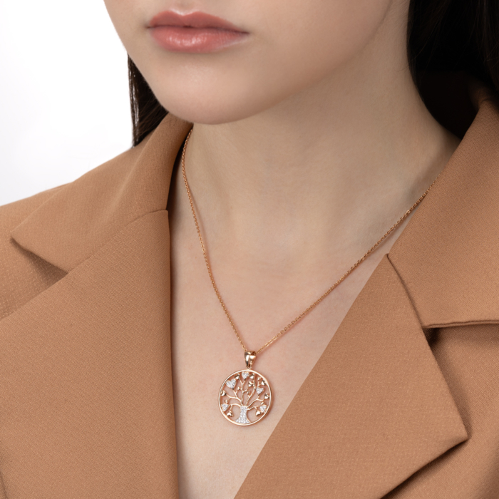 Золота підвіска з фіанітами. Артикул 32593/01/1/1