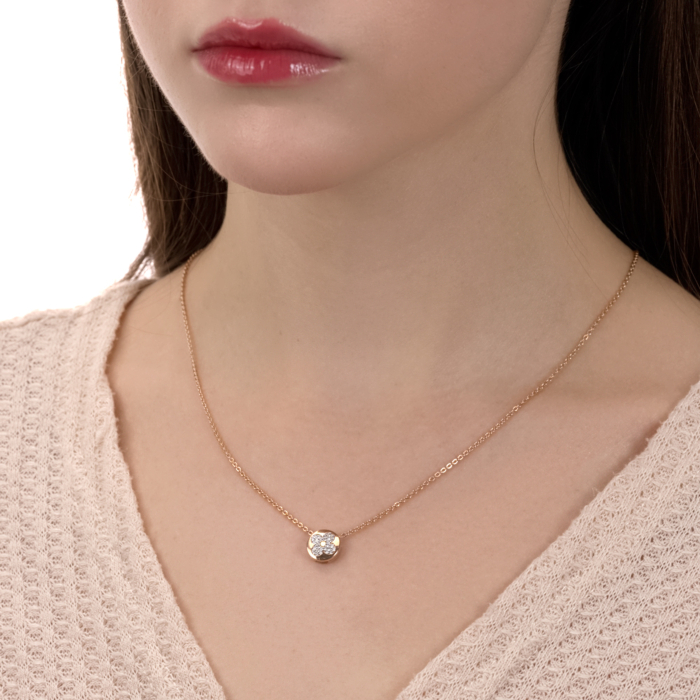 Золота підвіска з фіанітами 32748/01/1/1