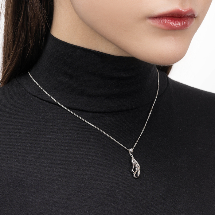 Срібна підвіска з фіанітами. Артикул SZDP00392-P/12/1