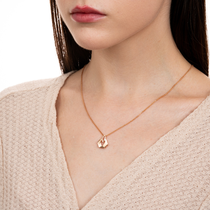 Золота підвіска з фіанітами. Артикул 32723/01/1/1