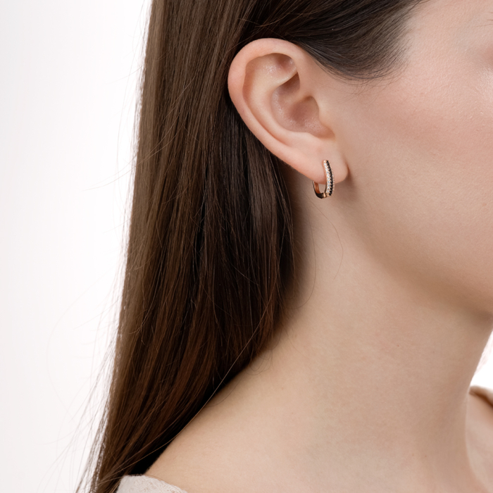 Золоті сережки з фіанітами. Артикул 23481/01/1/7